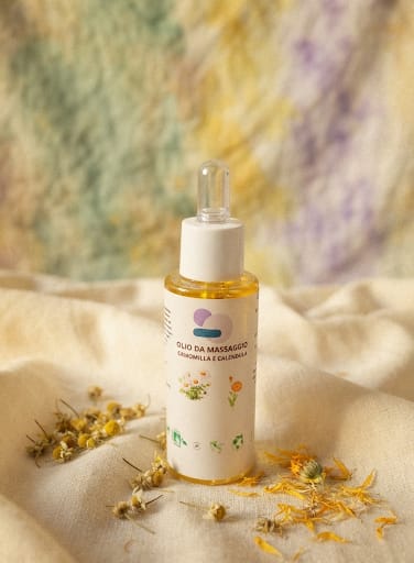 Olio da Massaggio Bio Camomilla e Calendula