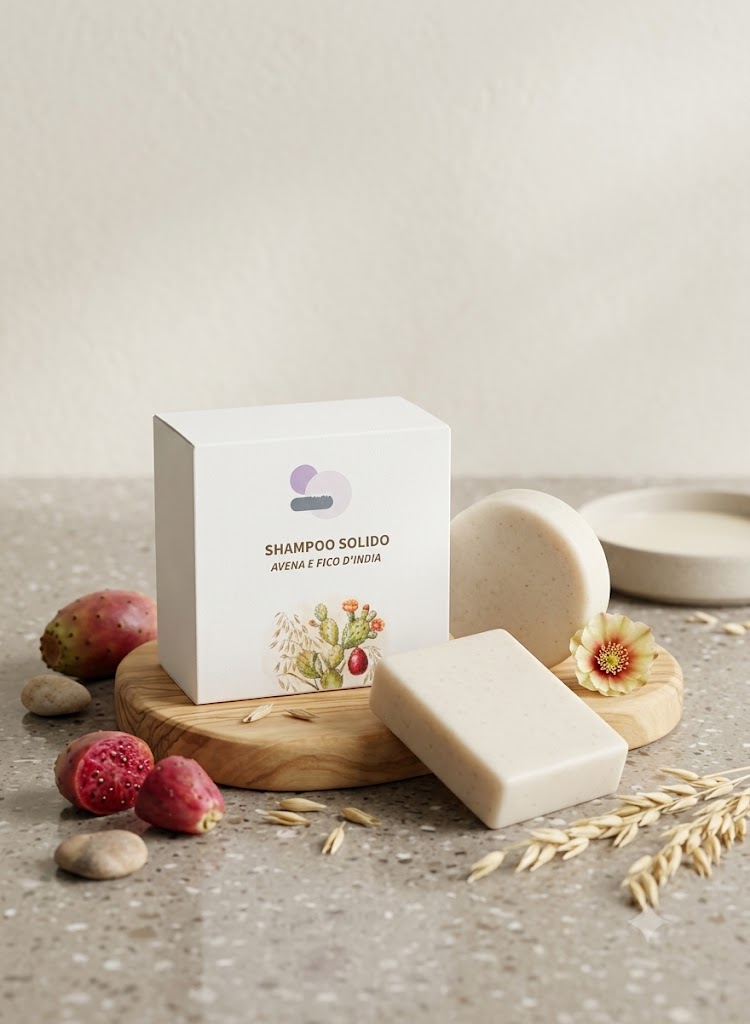 Shampoo Solido Bio Avena e Fico d'India