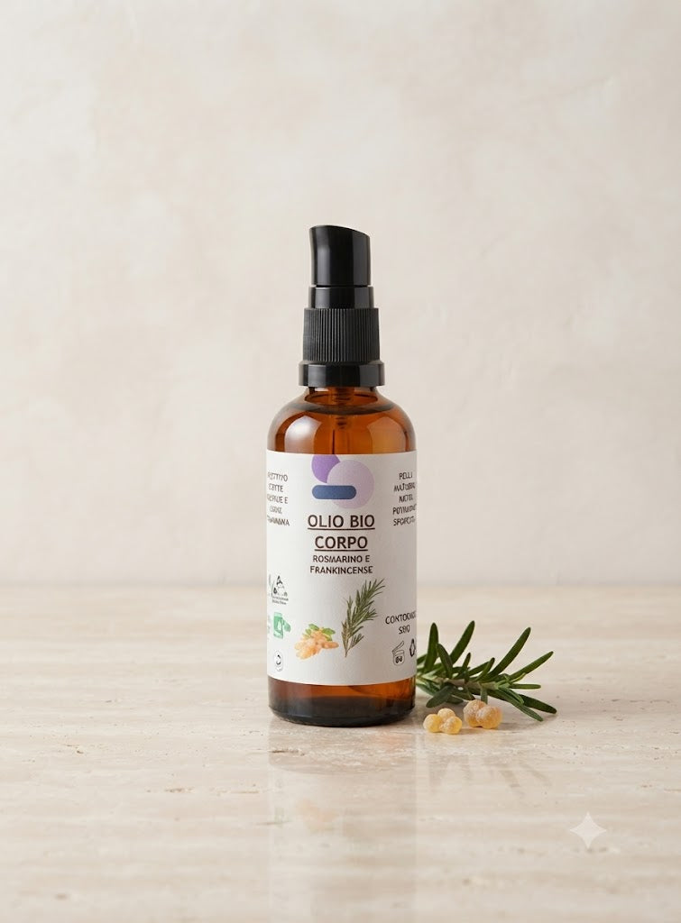 Olio Bio Corpo Rosmarino e Frankincese