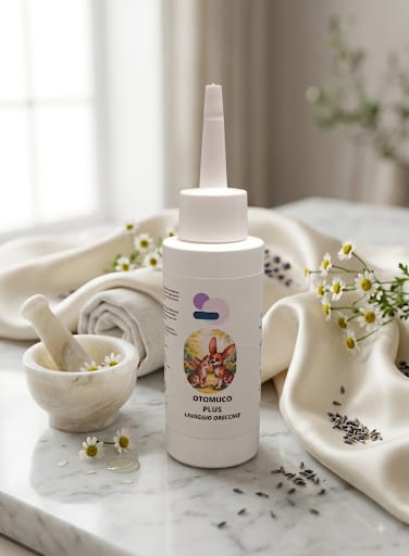 OTOMUCOPLUS Bio detergente per le orecchie di cani e gatti.