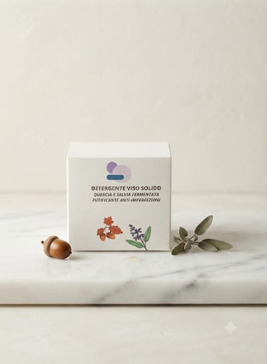 Detergente Viso Solido Quercia e Salvia Purificante Anti-Imperfezioni