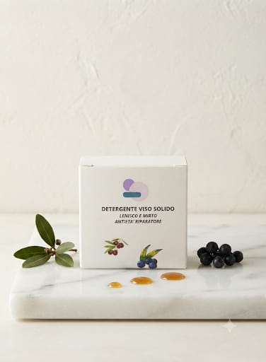 Detergente Viso Solido Idratante Lenitivo al Lentisco e Mirto