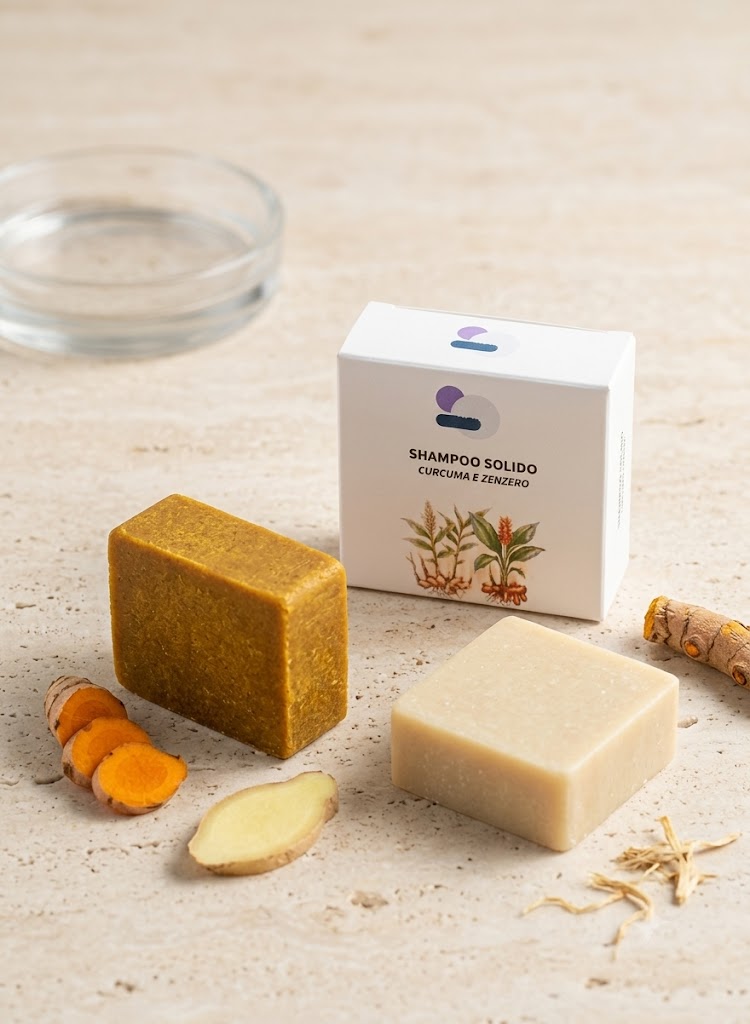 shampoo Solido  Bio Curcuma e Zenzero